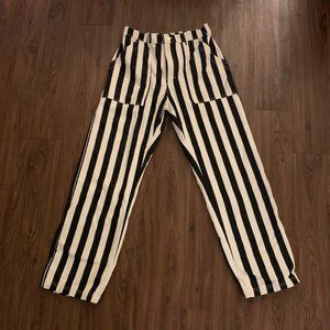 BBP Black Striped Work Pants - Medium Long